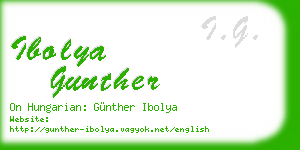ibolya gunther business card